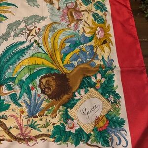 Gucci Colorful Jungle Print Scarf